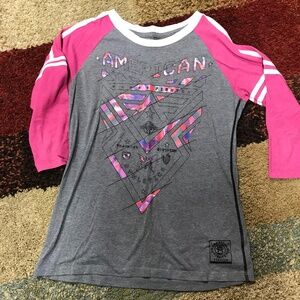 Women American Fighter 3/4 Sleeve Top